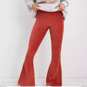 Aerie Rust Flare Pants